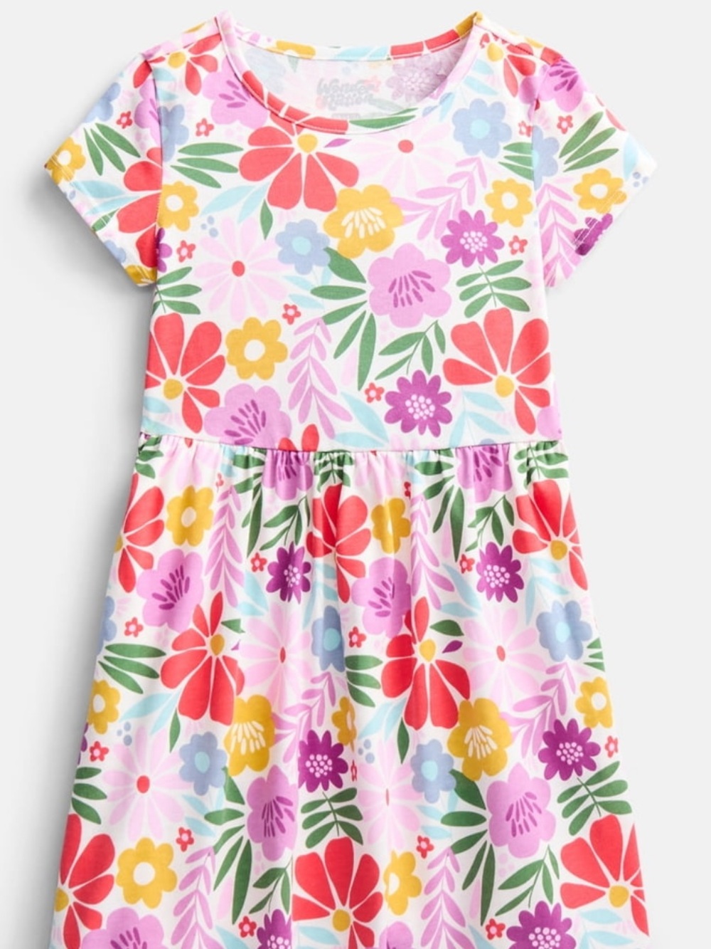 Wonder Nation Girl's Play Dress with Short Sleeves